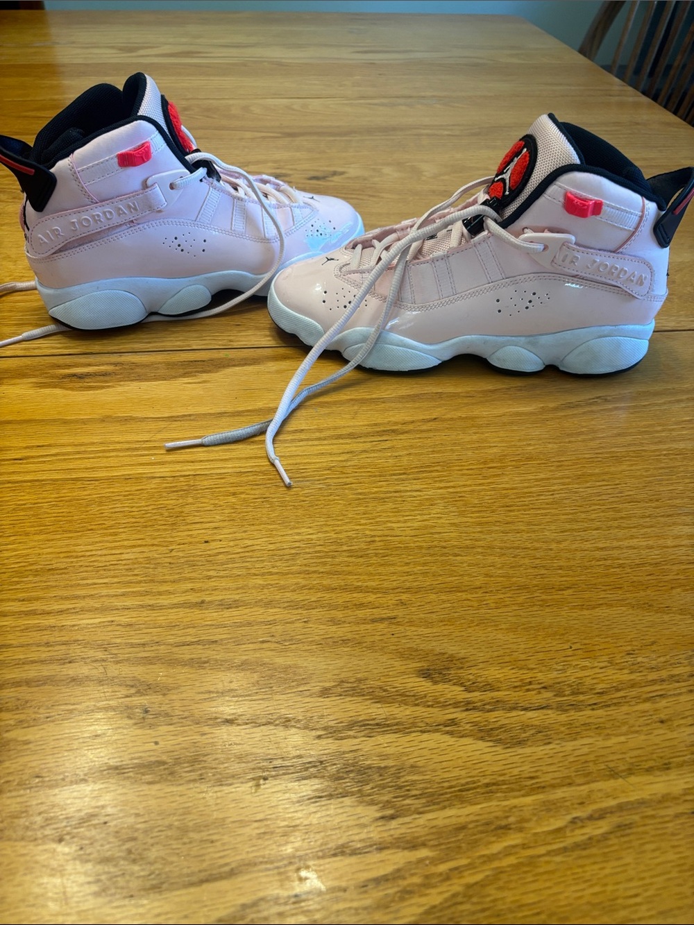 Jordan Kids' Pink and Black High-Top Sneakers - Picture 4 of 9